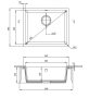 Deante Corda 1 medencés gránit mosogató 55x46 cm, alabástrom ZQA A10C