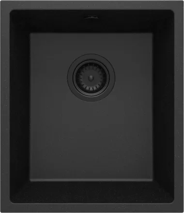 Deante Corda 1 medencés gránit mosogató 38x44 cm csepegtető nélkül, grafit metál ZQA G10B