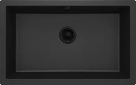 Deante Corda 1 medencés gránit mosogató 80x50 cm csepegtető nélkül, grafit metál ZQA G10D