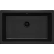   Deante Corda 1 medencés gránit mosogató 80x50 cm csepegtető nélkül, matt fekete ZQA N10D