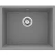 Deante Corda 1 medencés gránit mosogató 55x46 cm, szürke metál ZQA S10C