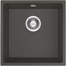   Deante Corda 1 medencés szögletes gránit mosogató 44x44 cm, antracit metál ZQA_T10A