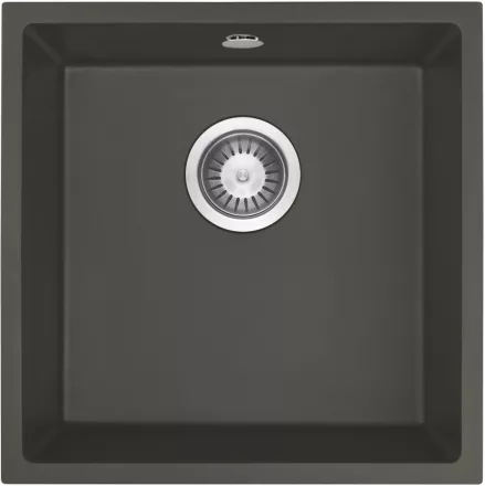 Deante Corda 1 medencés szögletes gránit mosogató 44x44 cm, antracit metál ZQA_T10A