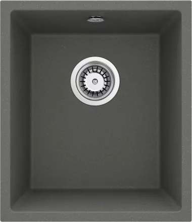 Deante Corda 1 medencés gránit mosogató 38x44 cm csepegtető nélkül, antracit metál ZQA T10B
