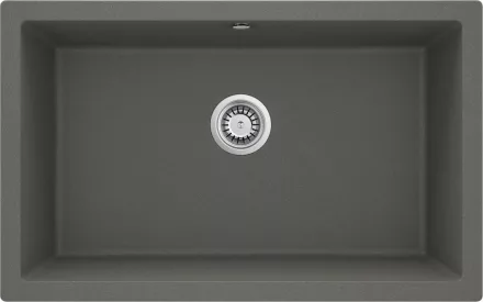 Deante Corda 1 medencés gránit mosogató 80x50 cm csepegtető nélkül, antracit metál ZQA T10D