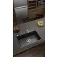 Deante Eridan 1 medencés gránit mosogató 70x52 cm csepegtető nélkül, antracit metál ZQE T103