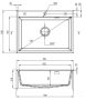 Deante Eridan 1 medencés gránit mosogató 70x52 cm csepegtető nélkül, antracit metál ZQE T103