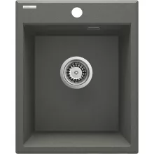   Deante Eridan 1 medencés szögletes gránit mosogató 40x50 cm csepegtető nélkül, antracit metál ZQE T104