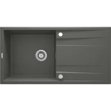  Deante Eridan 1 medencés gránit mosogató csepegtetővel 100x52 cm, antracit metál ZQE T713