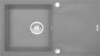 Deante Evora 1 medencés szögletes gránit mosogató csepegtetővel 78x44 cm, szürke metál ZQJ S113