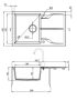 Deante Andante 1 medencés szögletes gránit mosogató 78x49 cm csepegtetővel, alabástrom ZQN A113