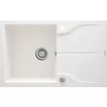   Deante Andante Flush 1 medencés gránit mosogató 78x49 cm csepegtetővel, alabástrom ZQN A11F