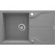 Deante Andante Flush 1 medencés gránit mosogató 78x49 cm csepegtetővel, szürke metál ZQN S11F