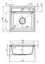 Deante Zorba 1 medencés szögletes gránit mosogató 44x44 cm, automata leeresztővel, grafit ZQZ 2103