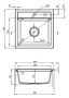 Deante Zorba 1 medencés szögletes gránit mosogató 44x44 cm, automata leeresztővel, bézs ZQZ 5103