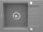 Deante Zorba 1 medencés szögletes gránit mosogató rövid csepegtetővel 58x44 cm, szürke metál ZQZ S11A