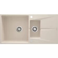   Deante Coria 1,5 medencés gránit mosogató 97x50 cm csepegtetővel, bézs ZRC_5513