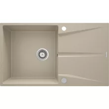   Deante Corio egy medencés gránit mosogató 86x50 cm csepegtetővel, homok ZRC_711A