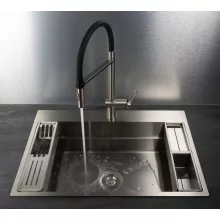 Deante Magnetic acél mosogató 76x52 cm, szálcsiszolt acél kivitelben