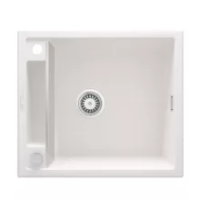   Deante Magnetic gránit mosogatótálca 56x50 cm, automatikus leeresztővel és szifonnal, alabástrom ZRM A103