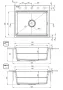 Deante Magnetic gránit mosogató 56x52 cm, alabástrom ZRM_A10A