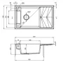 Deante Magnetic gránit mosogatótálca 82x50 cm, automatikus leeresztővel és szifonnal, alabástrom ZRM A113