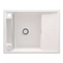   Deante Magnetic gránit mosogatótálca 64x50 cm, automatikus leeresztővel és szifonnal, alabástrom ZRM A11A