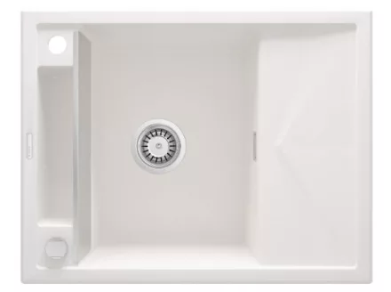 Deante Magnetic gránit mosogatótálca 64x50 cm, automatikus leeresztővel és szifonnal, alabástrom ZRM A11A