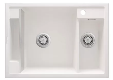 Deante Magnetic gránit mosogatótálca 69x50 cm, automatikus leeresztővel és szifonnal, alabástrom ZRM A503