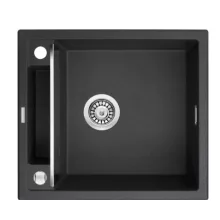   Deante Magnetic gránit mosogatótálca 56x50 cm, automatikus leeresztővel és szifonnal, grafit metál ZRM G103