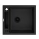 Deante Magnetic gránit mosogatótálca 56x50 cm, automatikus leeresztővel és szifonnal, matt fekete ZRM N103