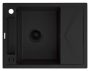Deante Magnetic gránit mosogatótálca 64x50 cm, automatikus leeresztővel és szifonnal, matt fekete ZRM N11A