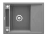 Deante Magnetic gránit mosogatótálca 64x50 cm, automatikus leeresztővel és szifonnal, szürke metál ZRM S11A