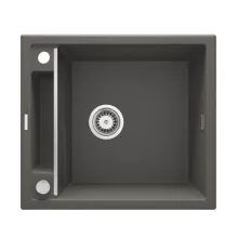   Deante Magnetic gránit mosogatótálca 56x50 cm, automatikus leeresztővel és szifonnal, antracit metál ZRM T103