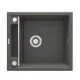 Deante Magnetic gránit mosogatótálca 56x50 cm, automatikus leeresztővel és szifonnal, antracit metál ZRM T103