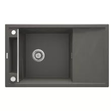   Deante Magnetic gránit mosogatótálca 82x50 cm, automatikus leeresztővel és szifonnal, antracit metál ZRM T113
