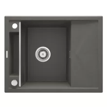   Deante Magnetic gránit mosogatótálca 64x50 cm, automatikus leeresztővel és szifonnal, antracit metál ZRM T11A