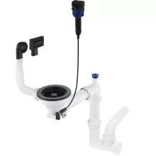   Deante Space-Saver helytakarékos szifon egymedencés gránit mosogatókhoz, matt fekete ZXY N972