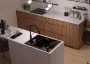 Deante Space-Saver szifon 1,5 és 2 medencés gránit mosogatókhoz, matt fekete ZXY N973