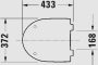 Duravit No.1 DuraStyle Basic WC-ülőke nemesacél zsanérral, magasfényű fehér 0026110000