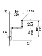 Duravit helytakarékos mosdószifon 0050760000
