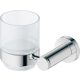 Duravit D-Code opálüveg fogkefetartó krómozott baloldali fali konzollal 0099191000