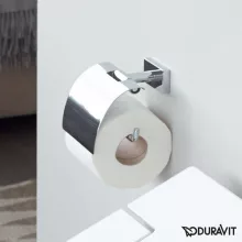   Duravit Karree fali WC papír tartó fedéllel, króm 0099551000