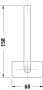 Duravit Karree fali pót WC-papír tartó, króm 0099561000