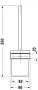 Duravit Karree fali WC kefe tartó, króm 0099571000