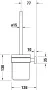 Duravit Karree fali WC kefe tartó, króm 0099571000