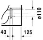 Duravit Starck 3 falra tolható álló WC csésze 36x56 vario kifolyással 0124090000