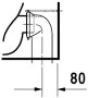 Duravit Starck 3 falra tolható álló WC csésze 37x56 vario kifolyással 0124090000