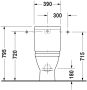 Duravit Starck 3 monoblokk WC csésze 36x65,5 cm hátsó kifolyású 0126090000