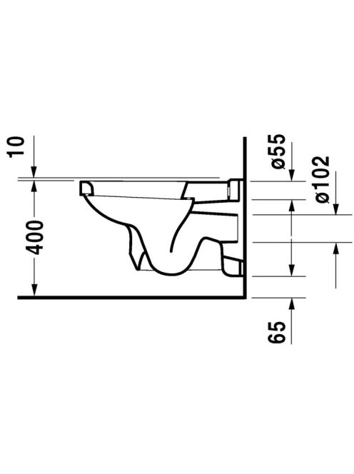 Duravit 1930 fali WC csésze 0182090000